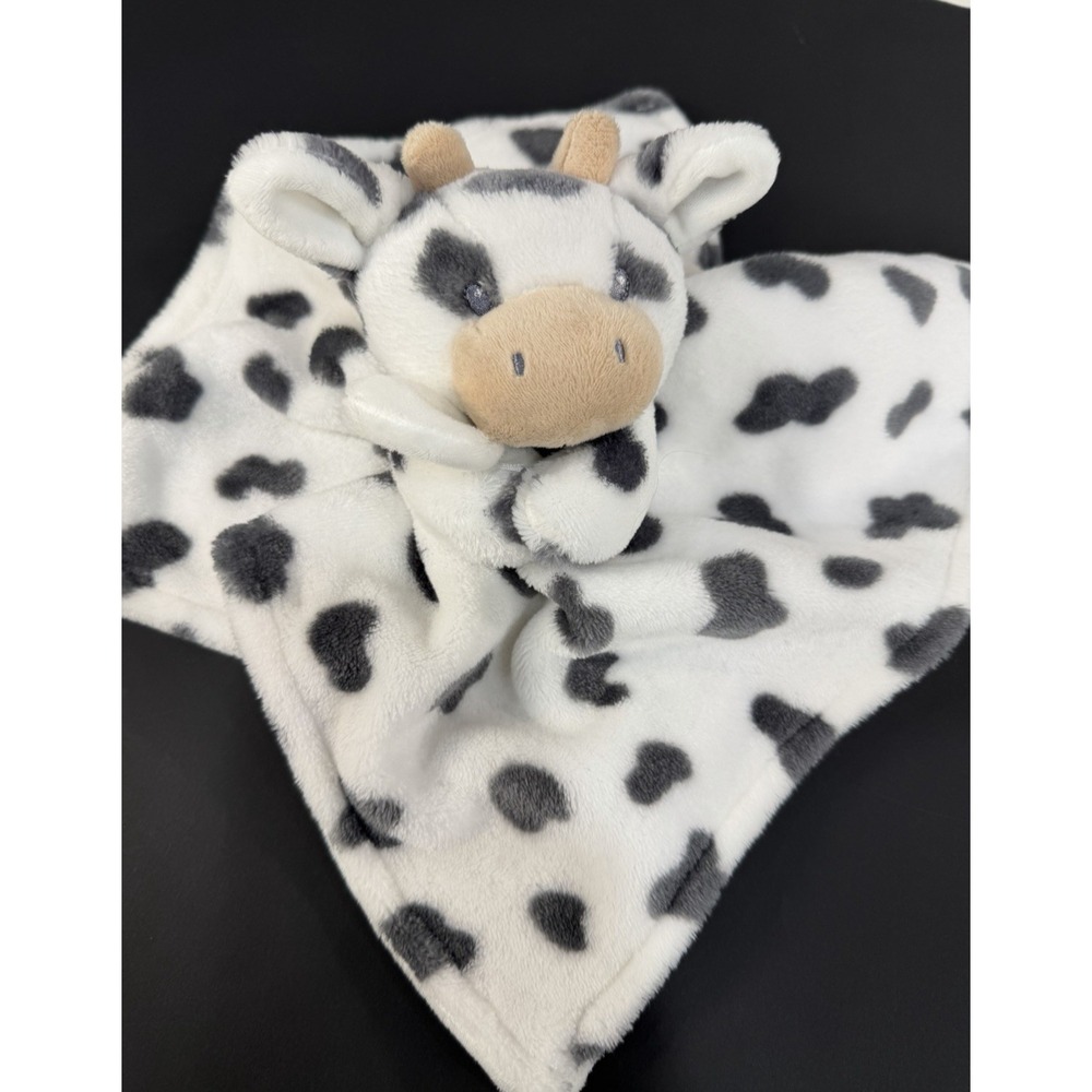 Carter's Cow Lovey Security Blanket Black White Spotted Plush Baby 14" 2023